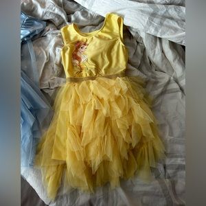 Disney princess dresses. Belle and frozen. Come together